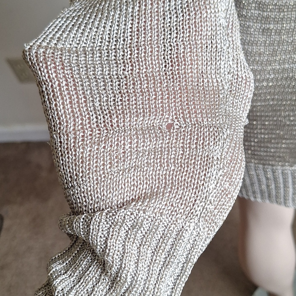 🎁Chic Metallic Cardigan Sweater Size M FREE with any Bundle Purchase - Picture 6 of 13